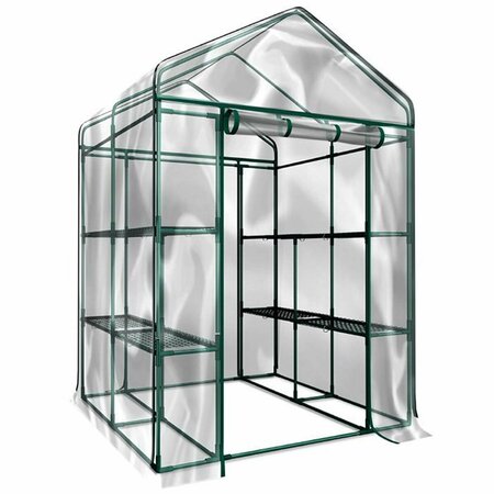 CLAUSTRO Walk-in Greenhouse Indoor Outdoor with 8 Sturdy Shelves CL3234967